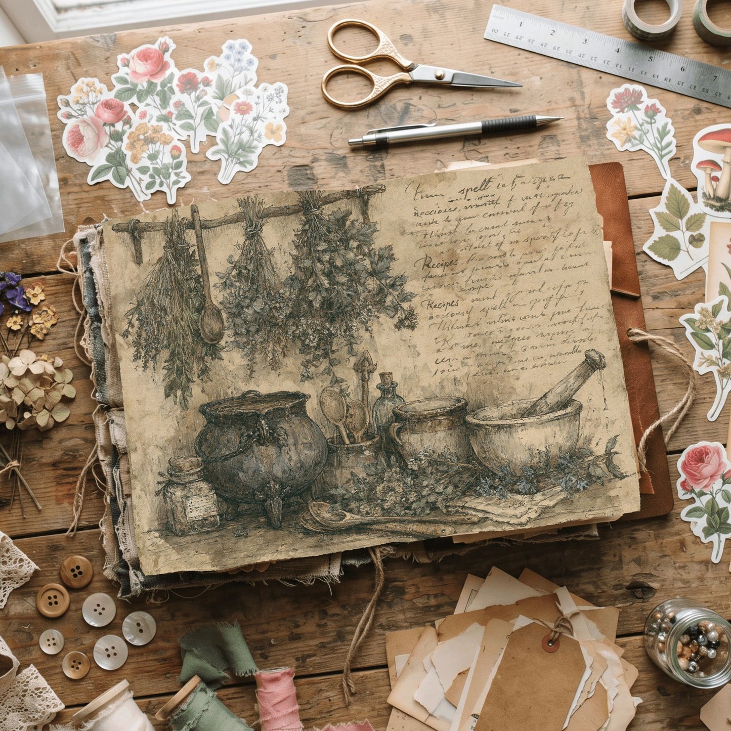 Witch'S Kitchen Recipe Journal Page