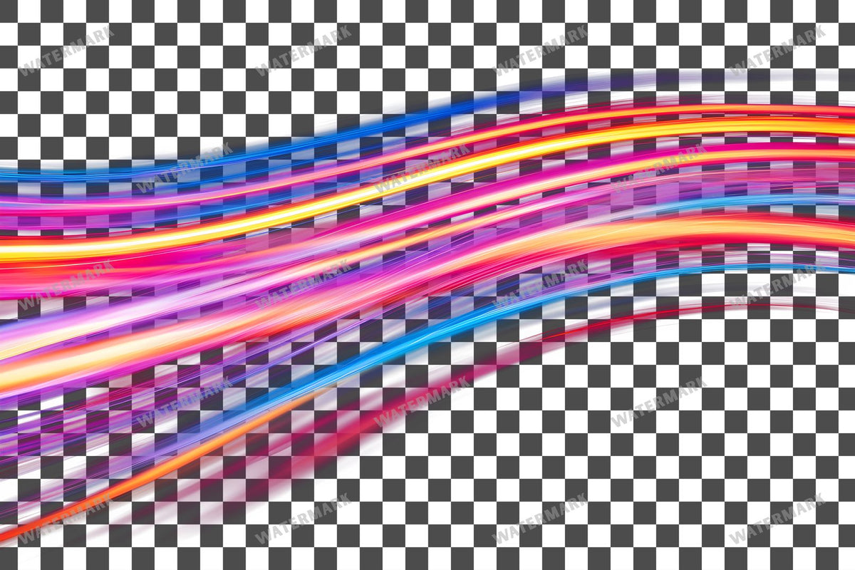 Abstract Light Streaks Transparent Overlay Pngs