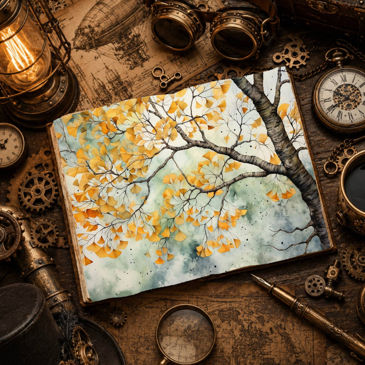 Autumn Trees Digital Papers