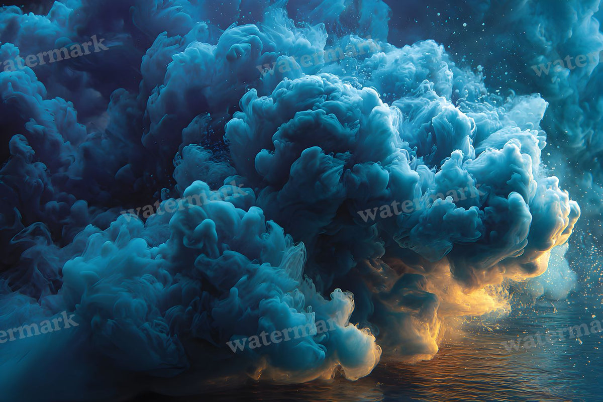 Blue Smoke Backdrop Images