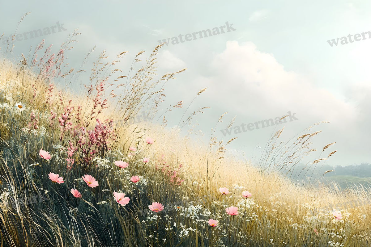 Blush Meadow Backdrop Images