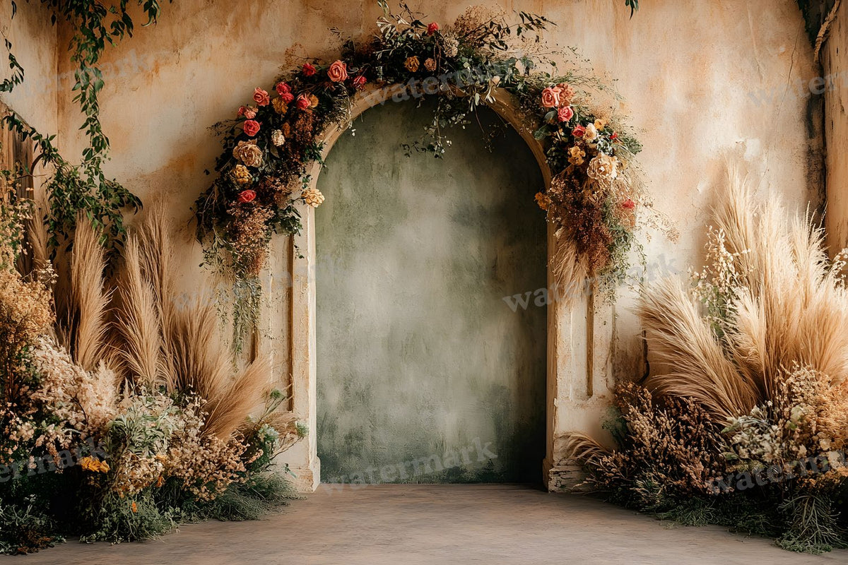 Boho Olive Arch Backdrop Images