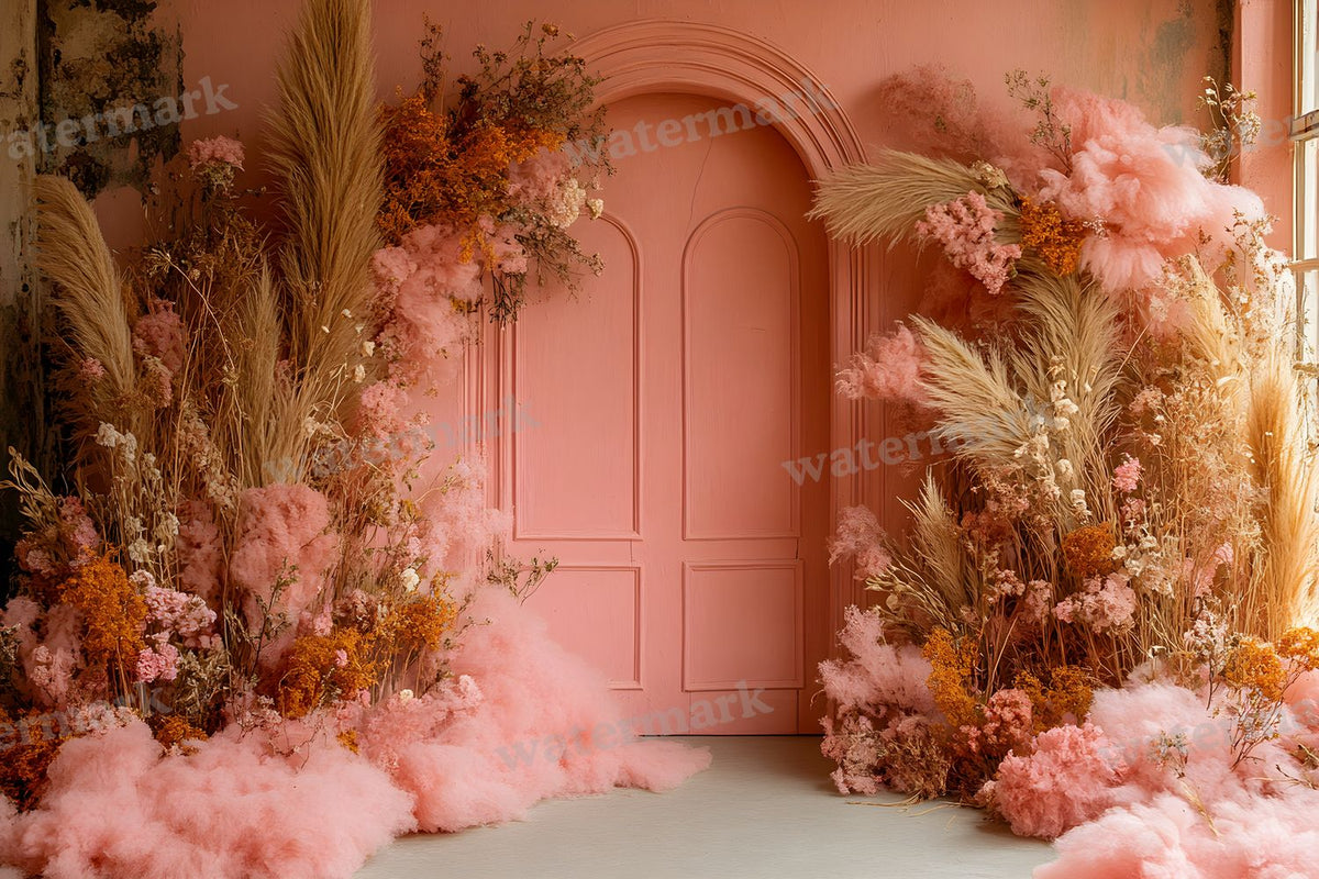 Boho Pink Arch Backdrop Images