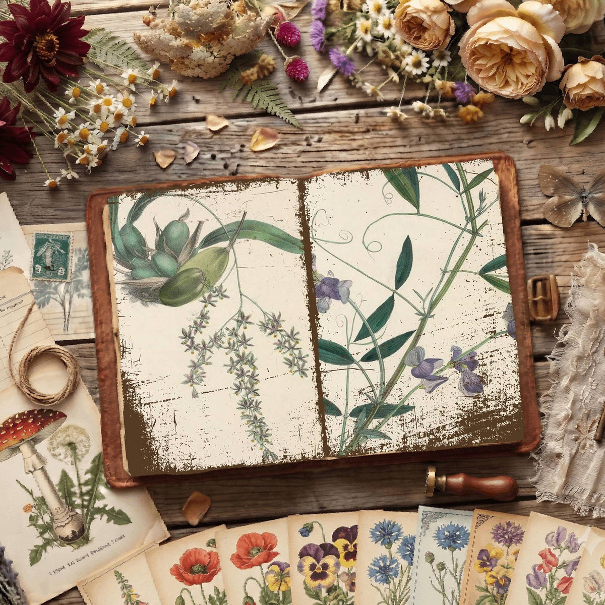Botanical Illustrations Digital Papers
