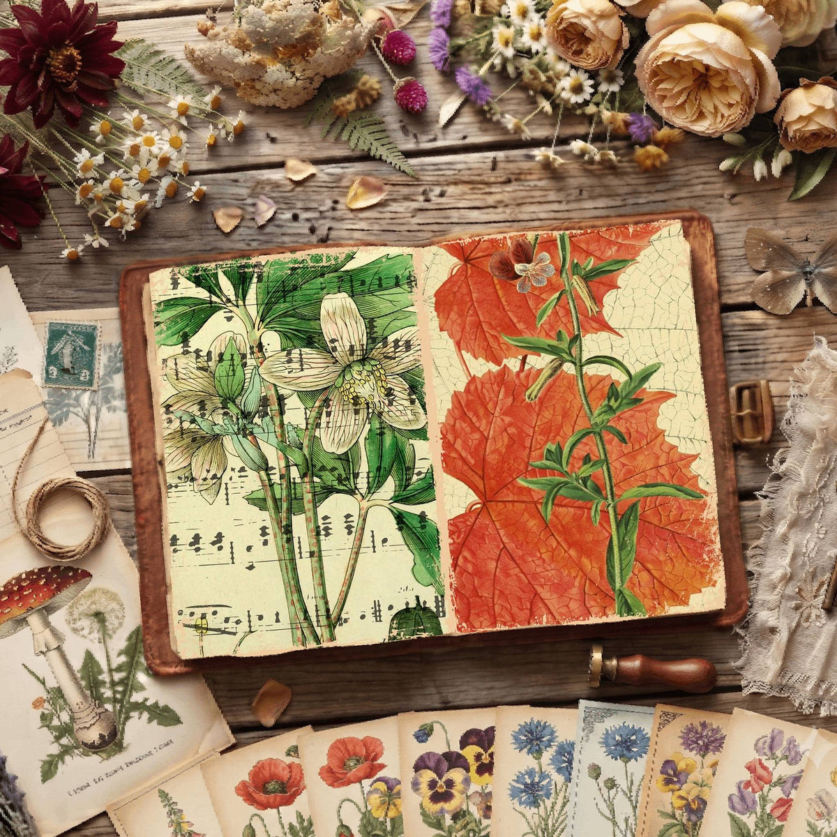 Botanical Illustrations Digital Papers