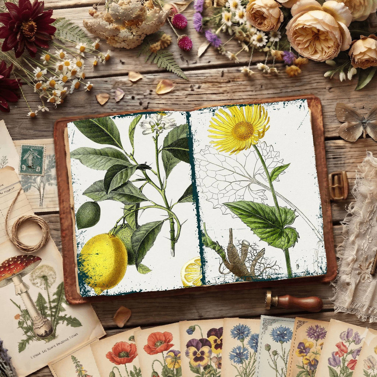 Botanical Illustrations Digital Papers