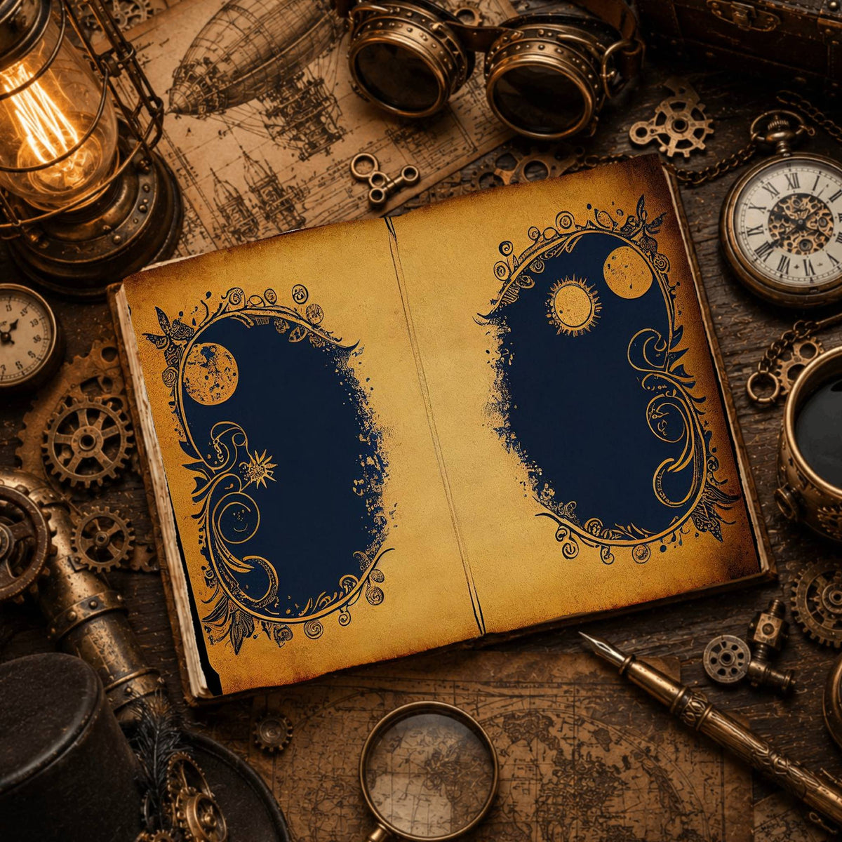 Celestial Moon Digital Papers