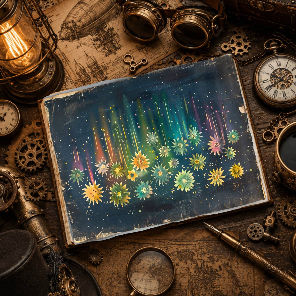 Celestial Wildflowers Digital Papers