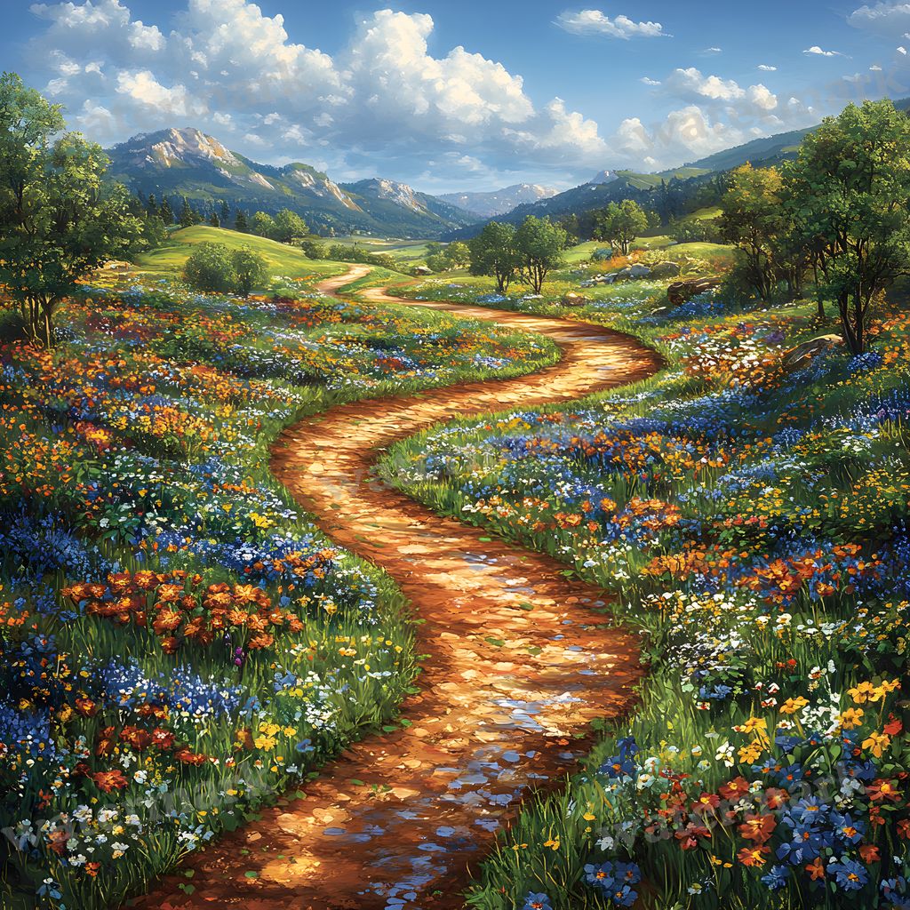 Charming Country Trail Backdrop Images
