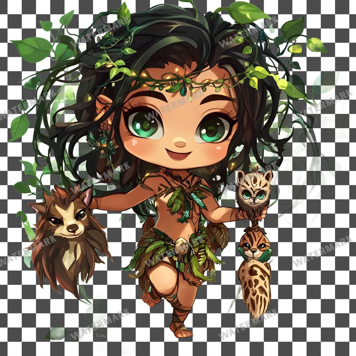 Chibi Jungle Clipart Pngs