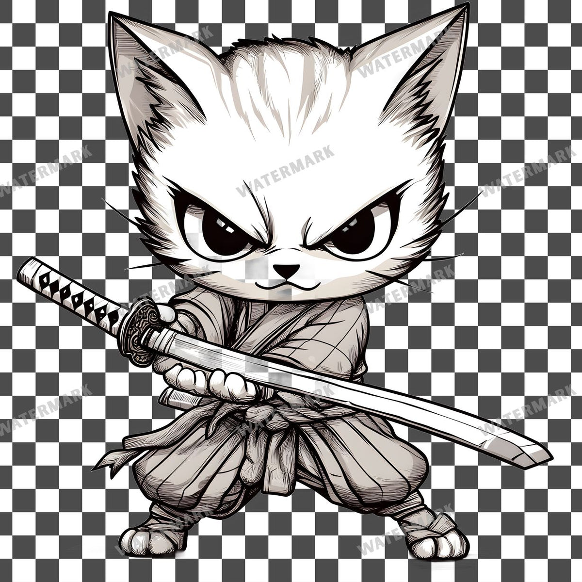 Chibi Samurai Clipart Pngs