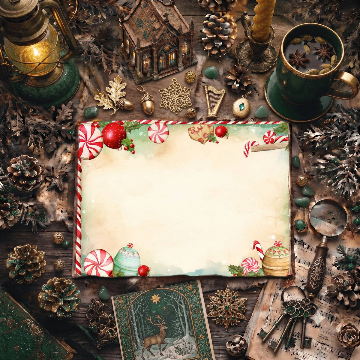 Christmas Desserts Digital Papers