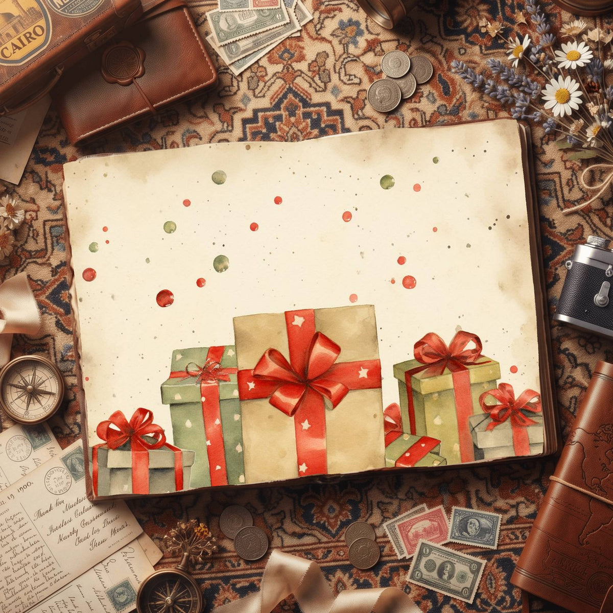 Christmas Gifts Digital Papers