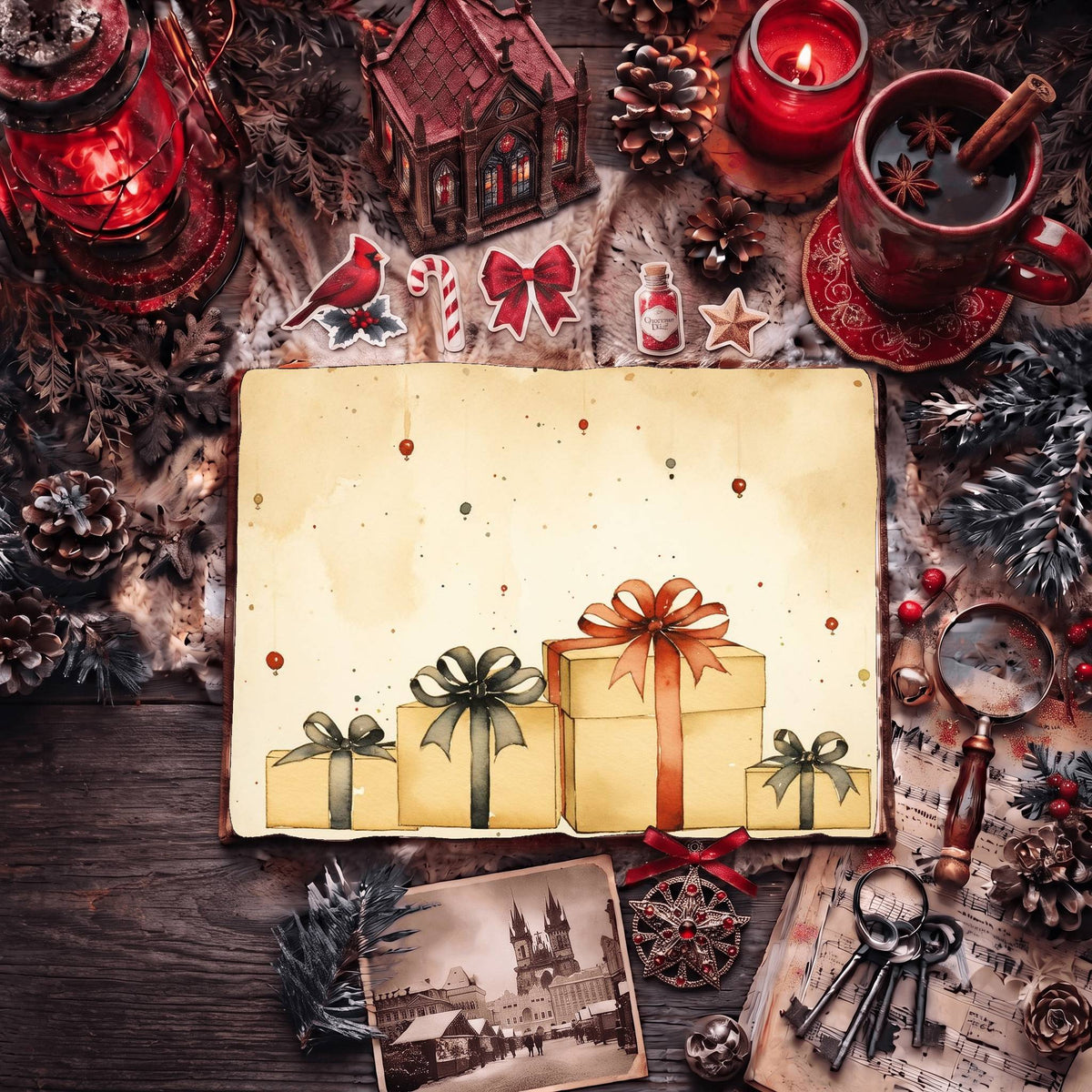 Christmas Gifts Digital Papers