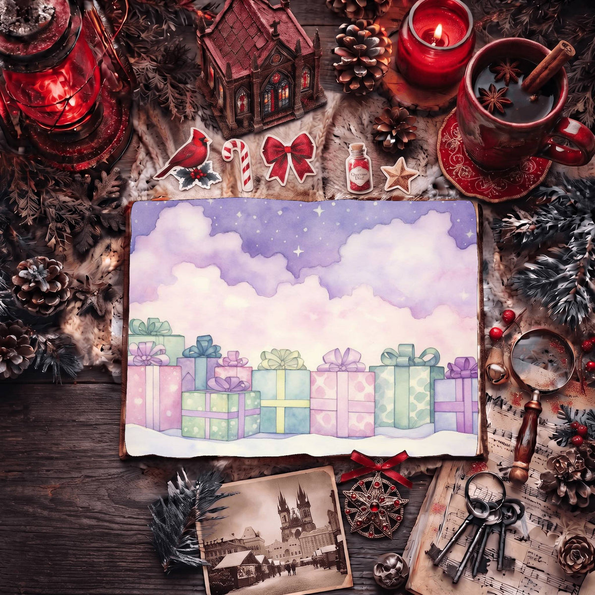 Christmas Gifts printable junk journal paper, page preview 13