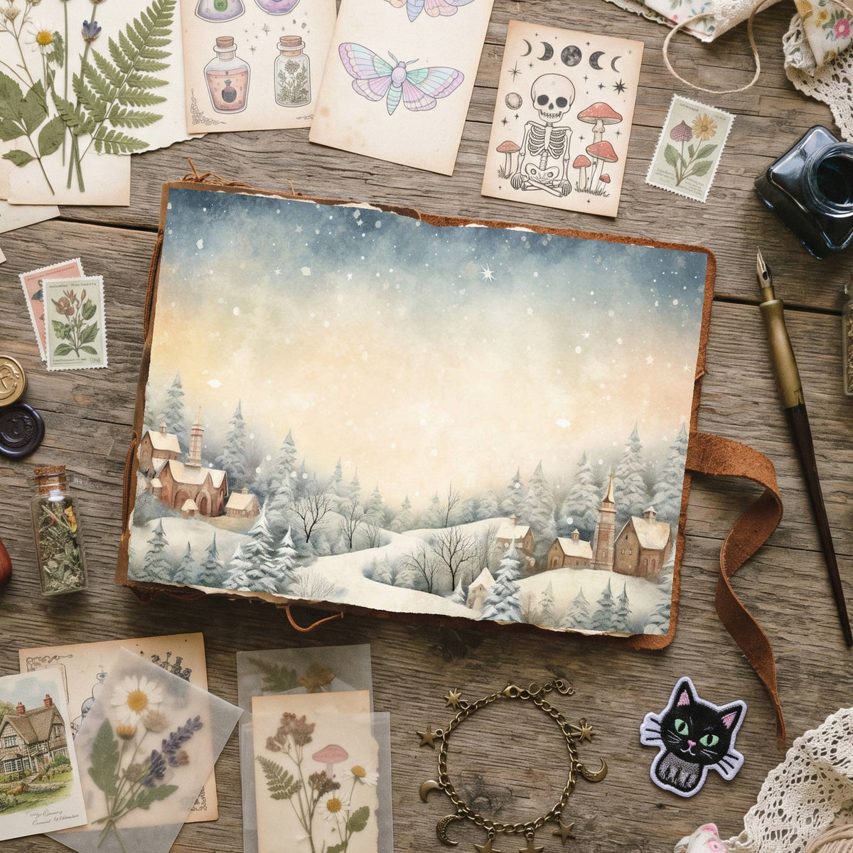 Christmas Snow Digital Papers