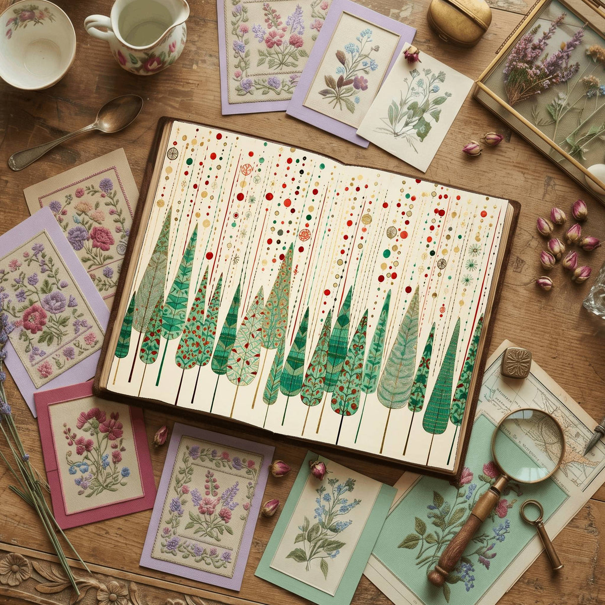 Christmas Trees Digital Papers