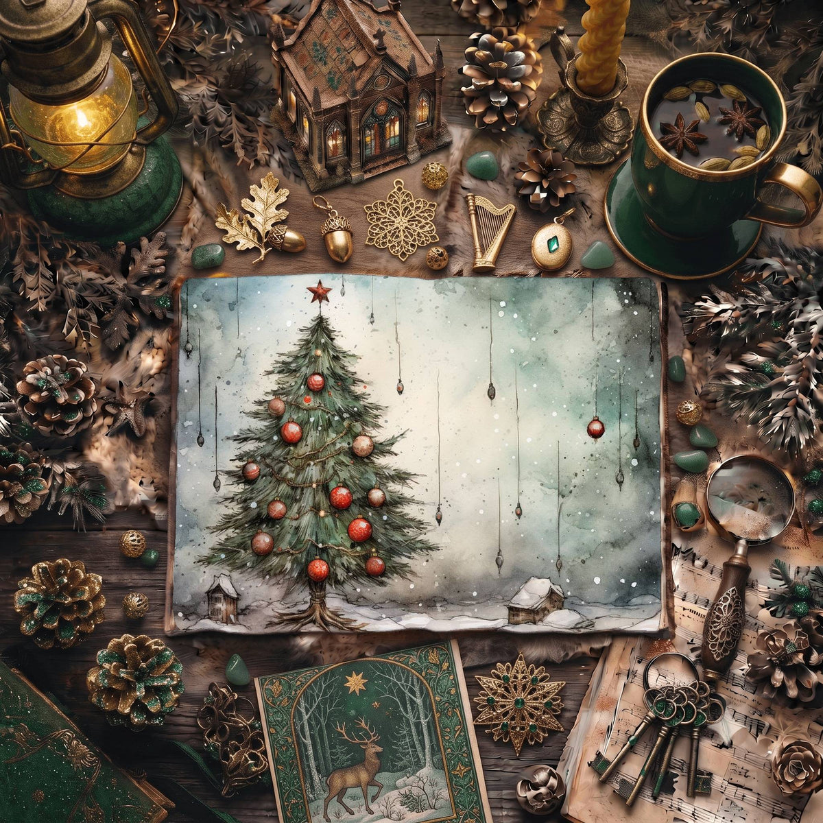 Christmas Trees Digital Papers