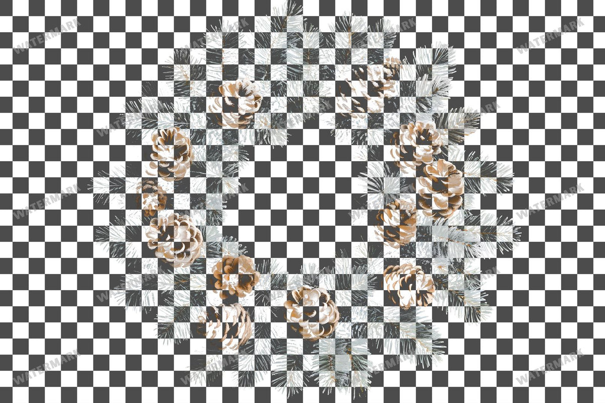 Christmas Wreath PNG overlay on a transparent checkered background, preview 13