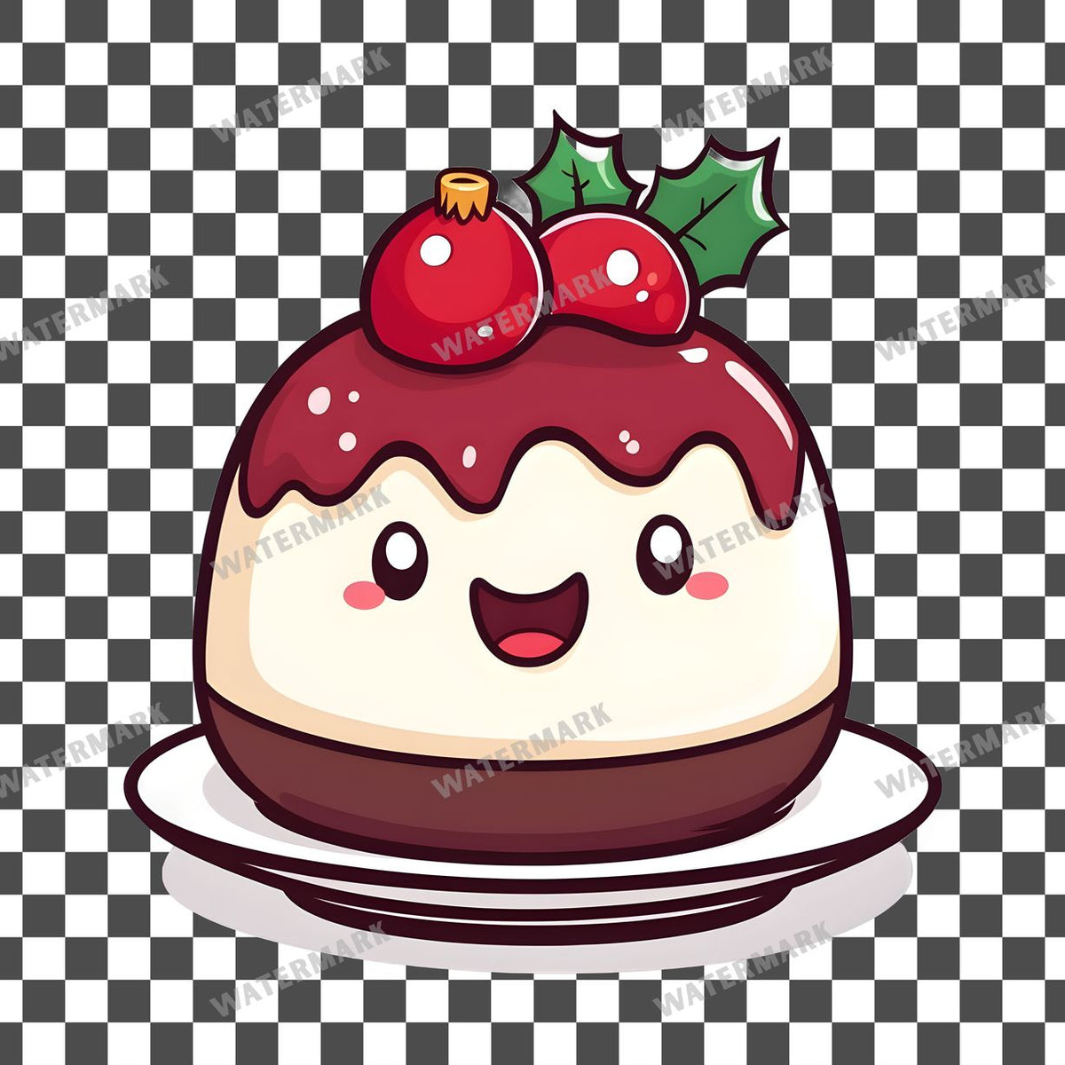 Christmas Kawaii Style Clipart Pngs