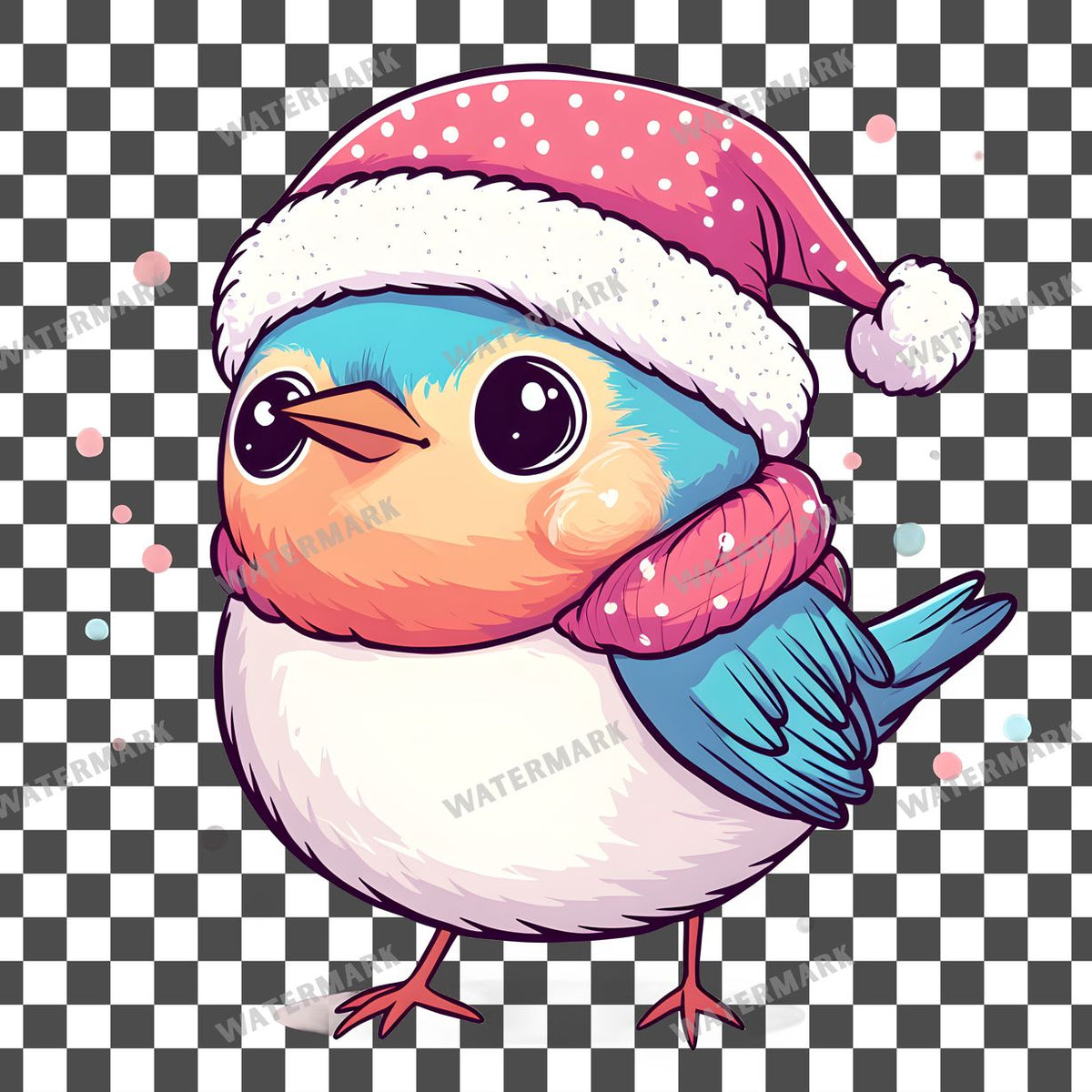 Christmas Kawaii Style Clipart Pngs