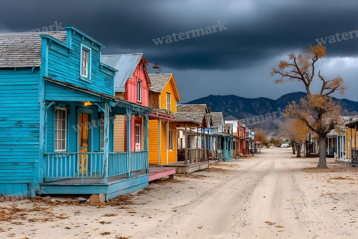 Cinematic Western Scene Backdrop Images
