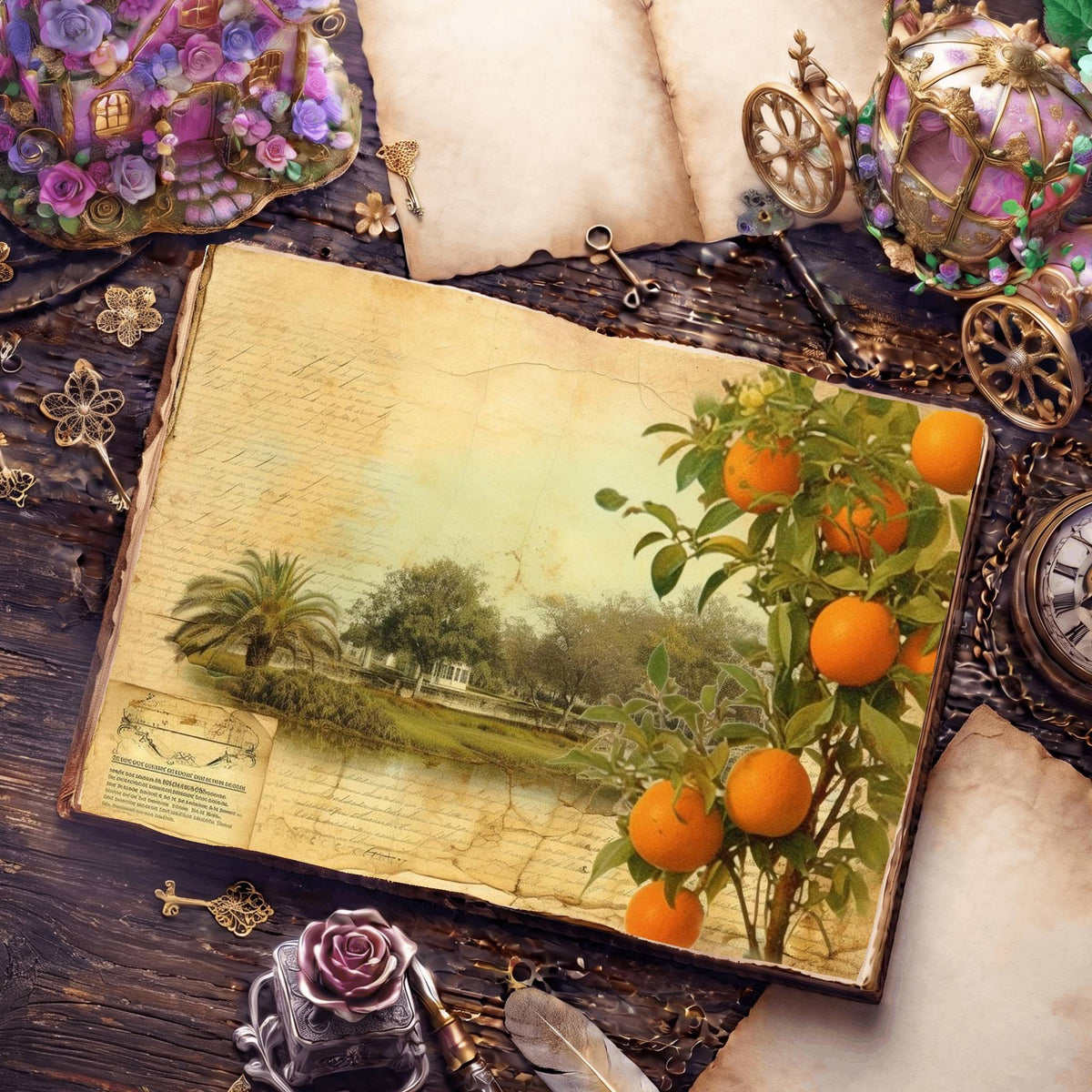 Citrus Fruit Digital Papers
