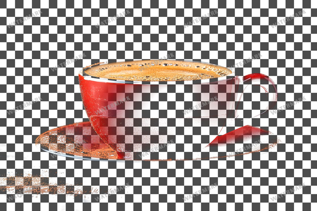 Coffee Cup PNG overlay on a transparent checkered background, preview 13
