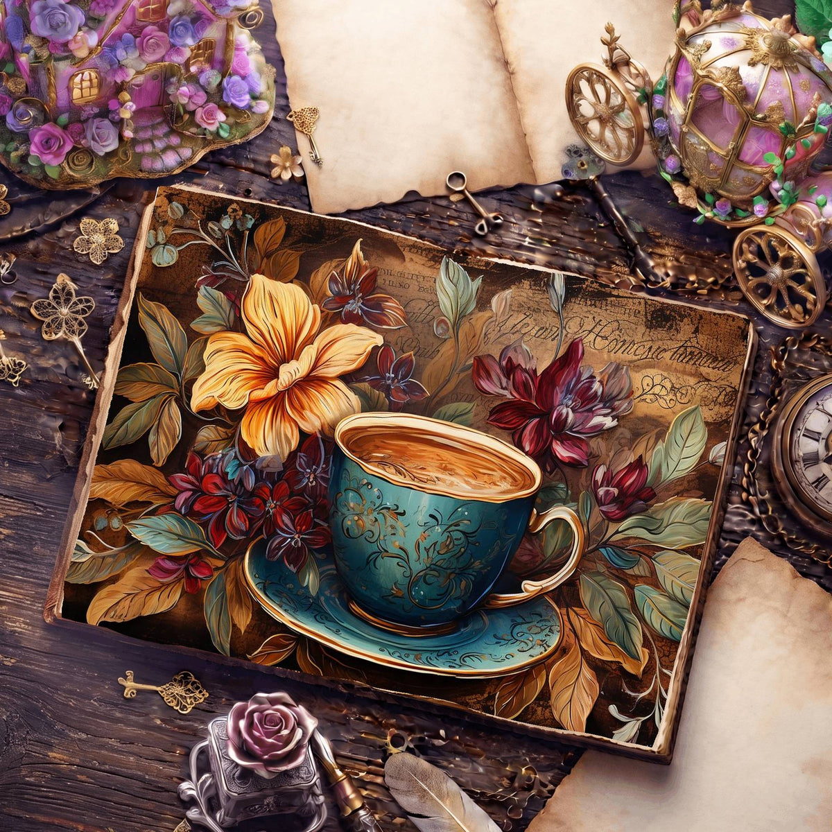 Coffee Cups Digital Papers
