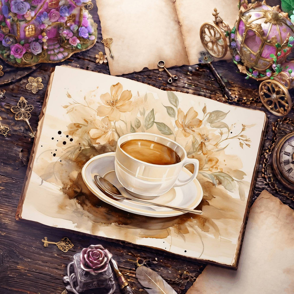 Coffee Shop Digital Papers