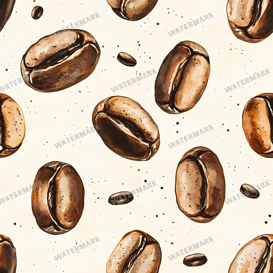 Coffee seamless pattern digital paper, repeating design 13