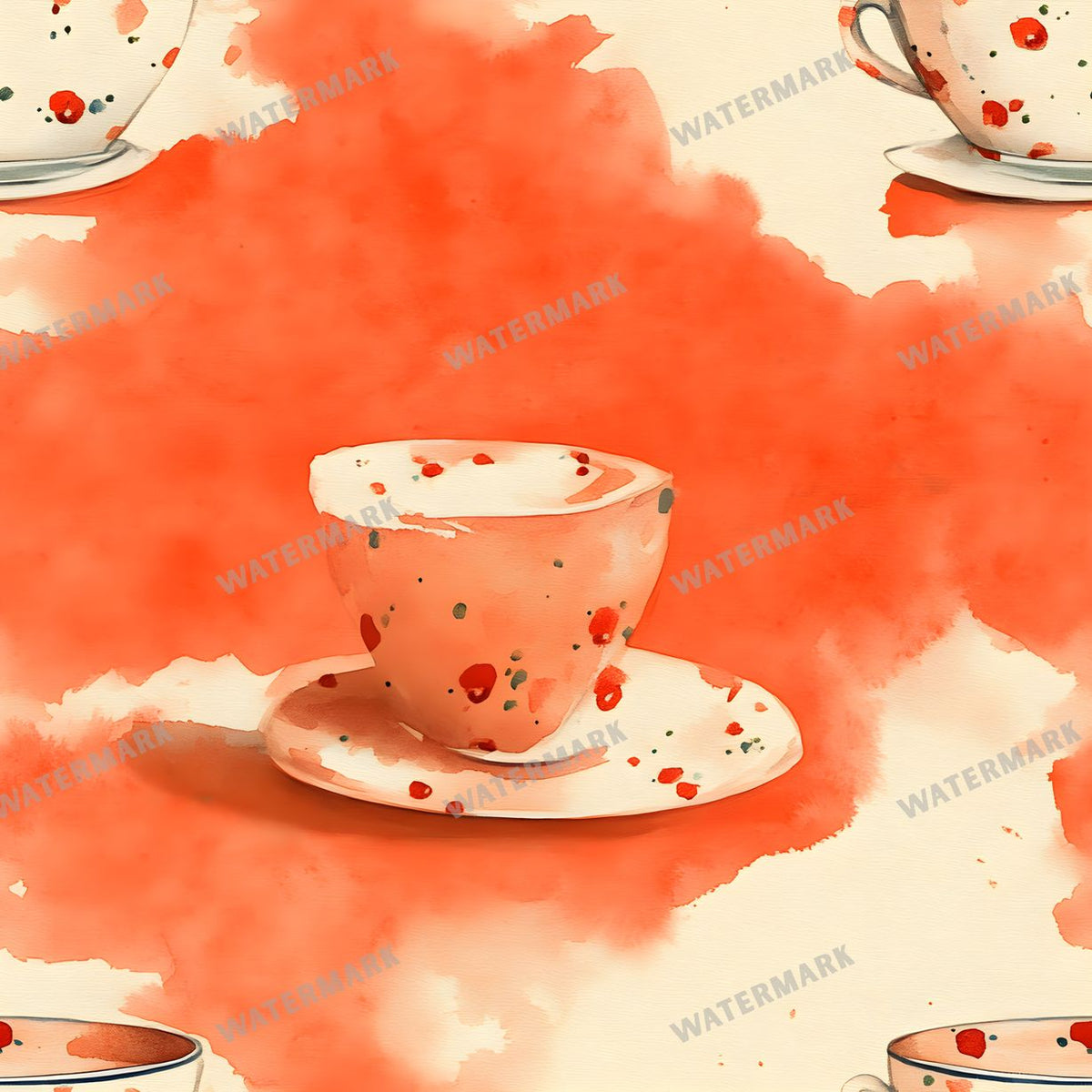 Coffee seamless pattern digital paper, repeating design 13