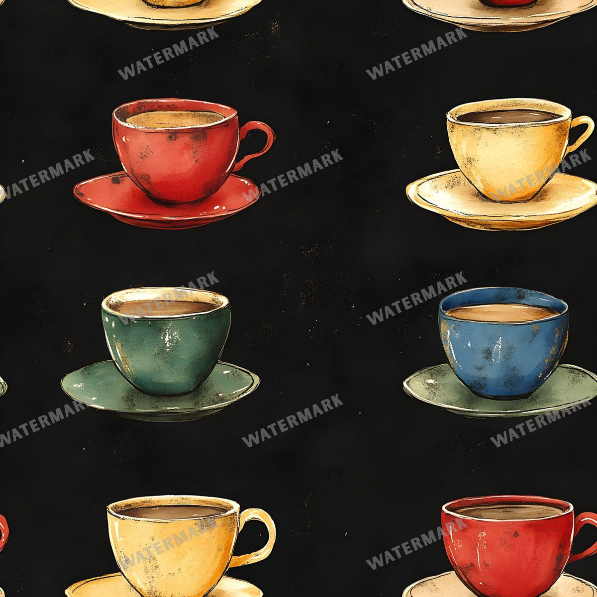 Coffee seamless pattern digital paper, repeating design 13