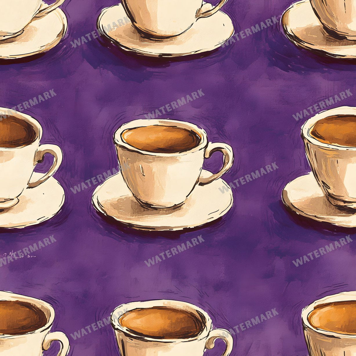 Coffee seamless pattern digital paper, repeating design 13