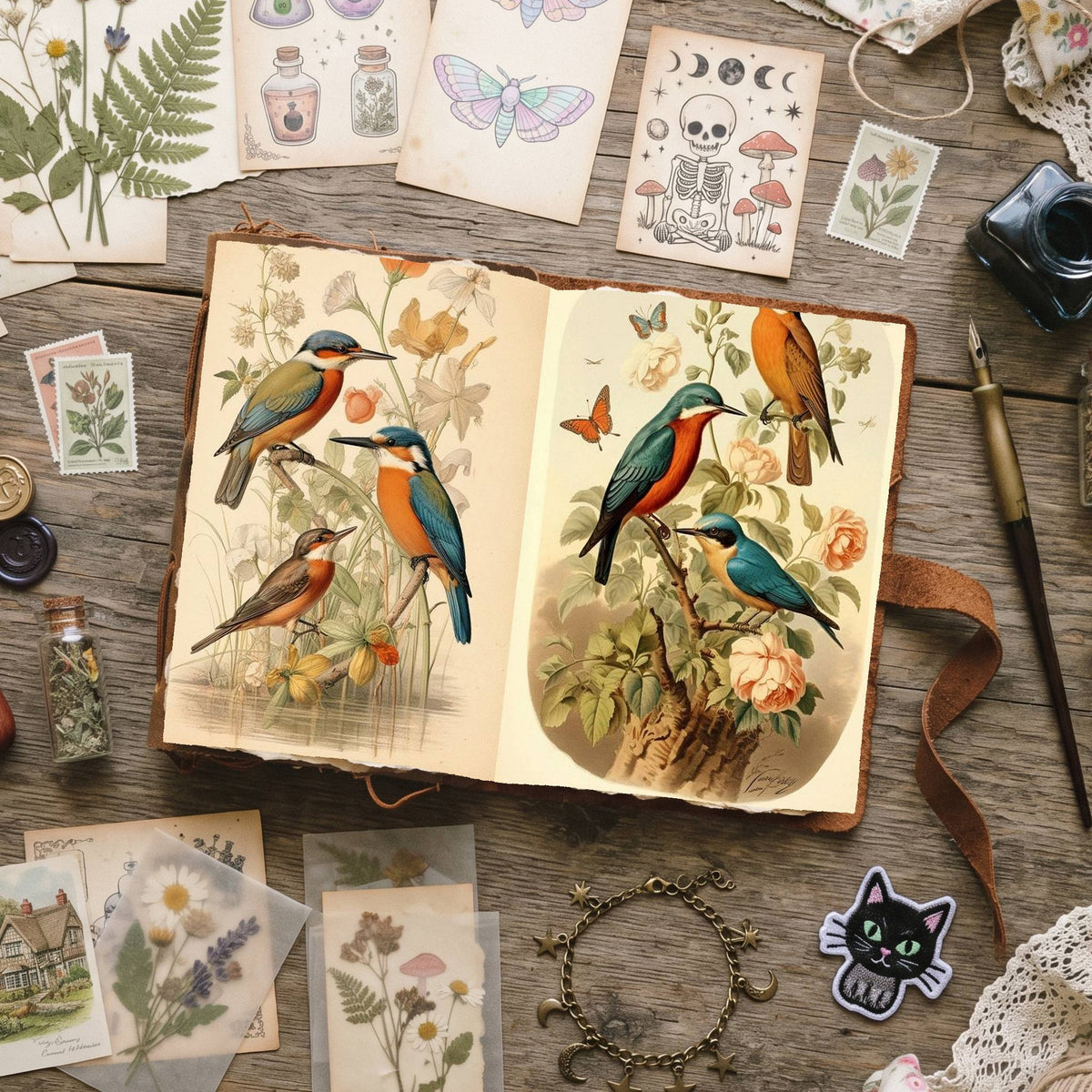 Countryside Birds Digital Papers