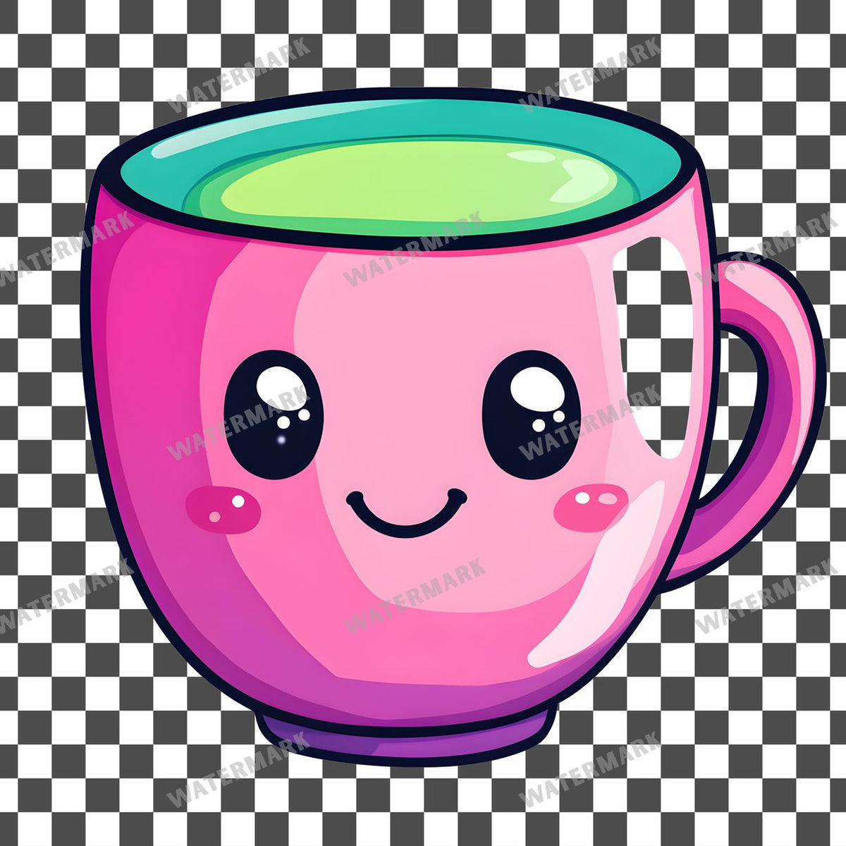 Cup Kawaii Style Clipart Pngs