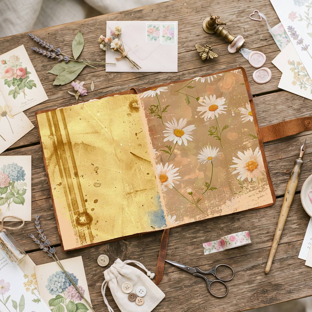 Daisy Flowers Digital Papers