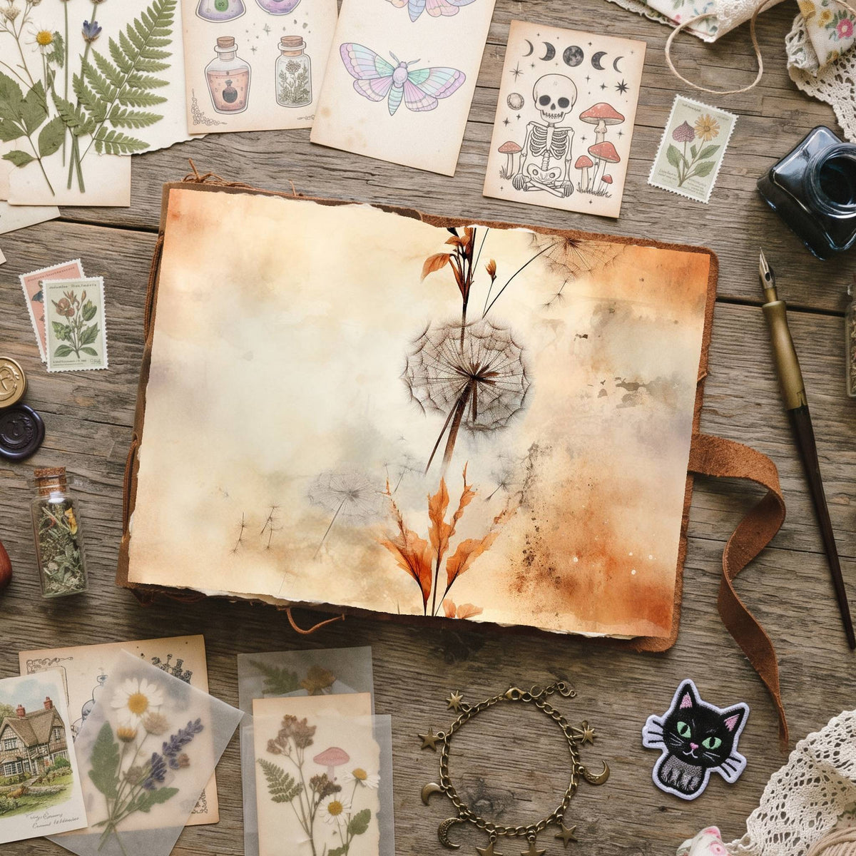 Dandelions Digital Papers