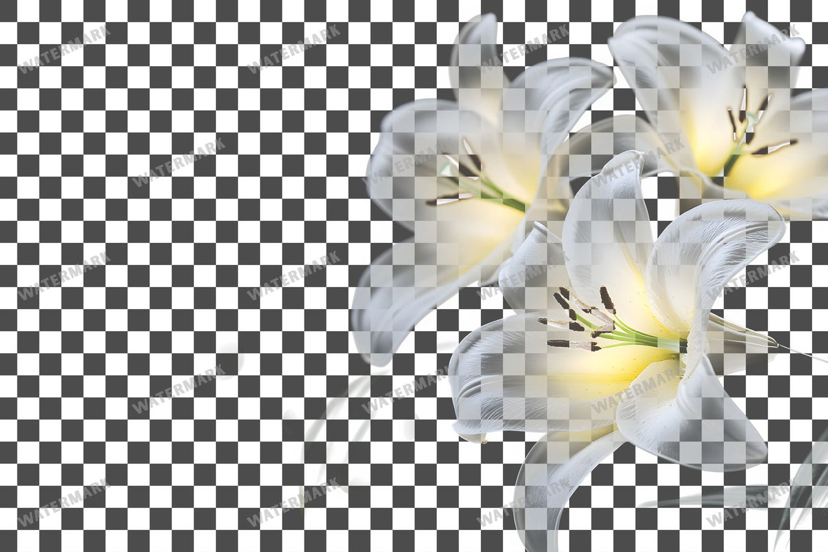 Easter Lilies Transparent Overlay Pngs