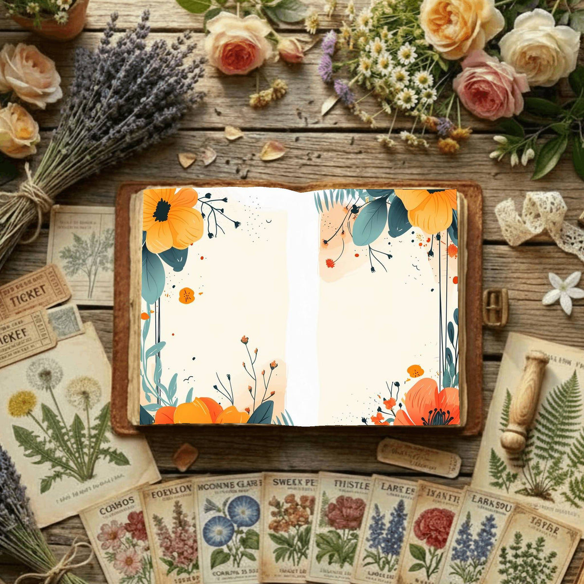 Floral Digital Papers