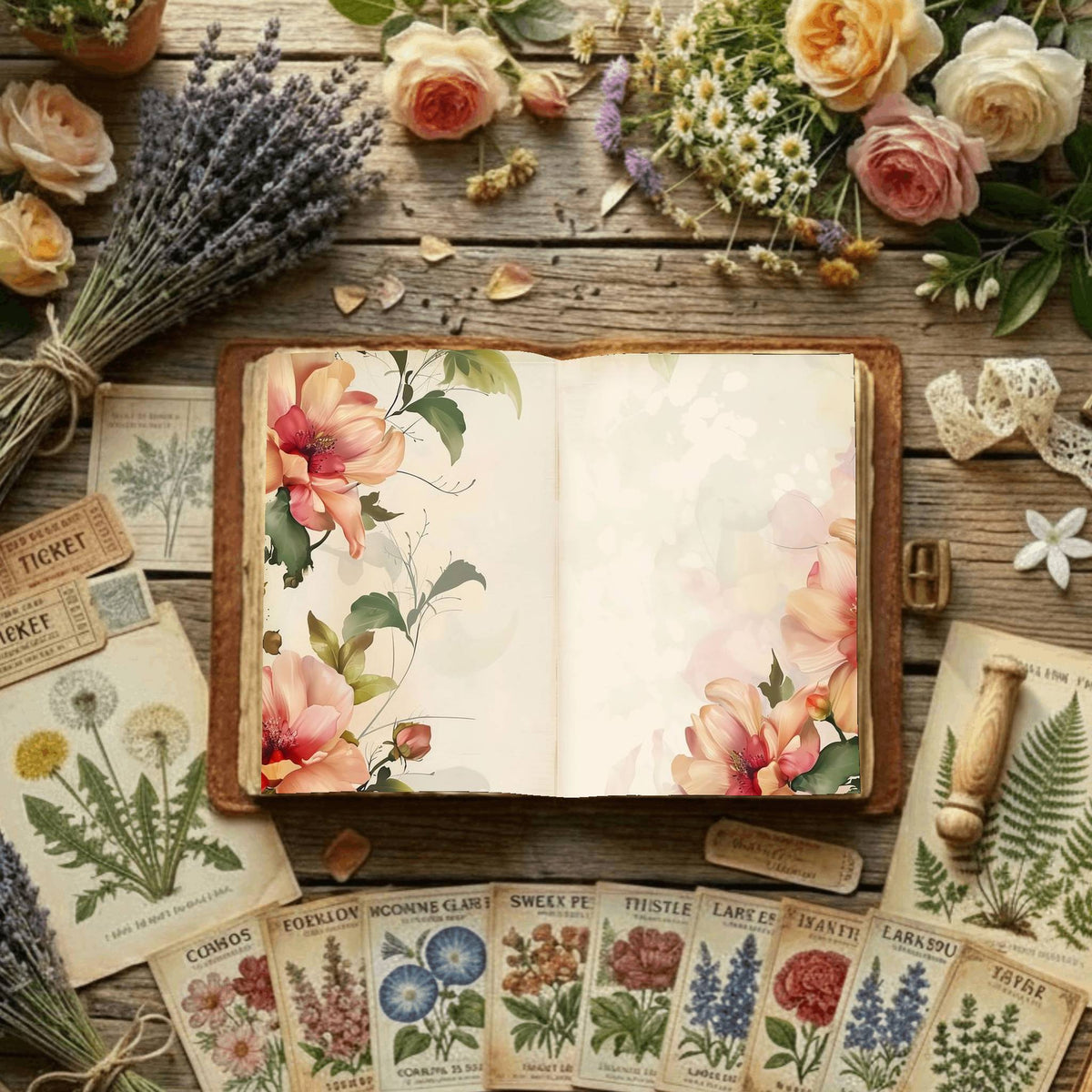 Floral Digital Papers