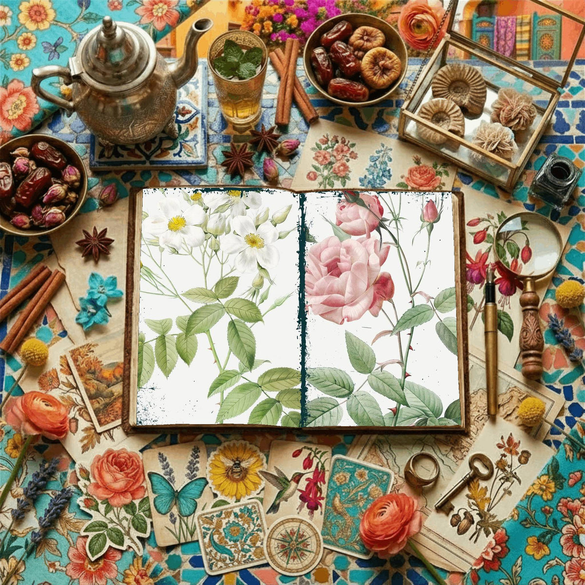 Floral Illustrations Digital Papers