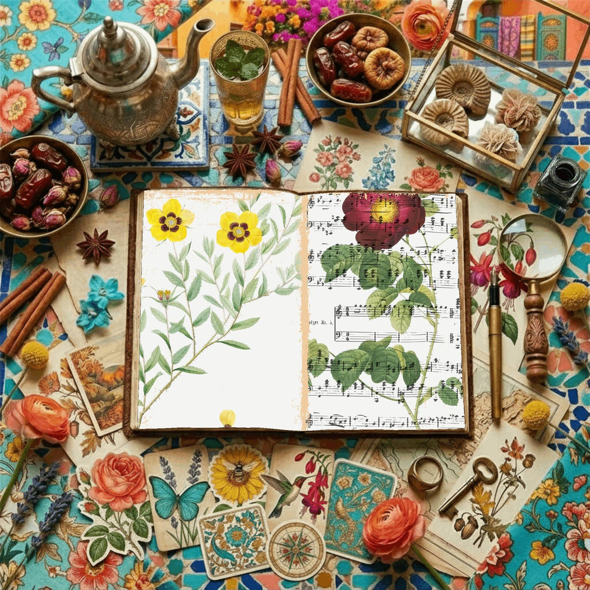 Floral Illustrations Digital Papers