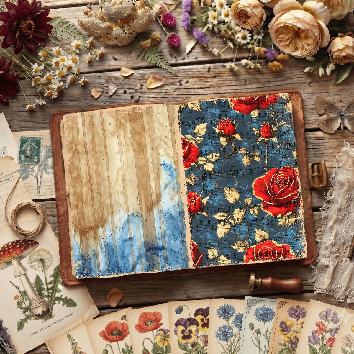 Floral Illustrations Digital Papers