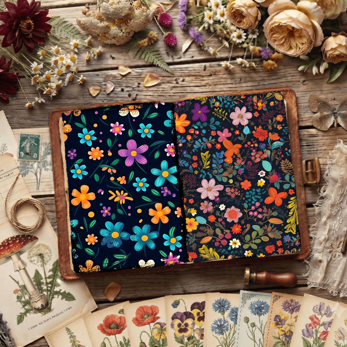 Floral Digital Papers