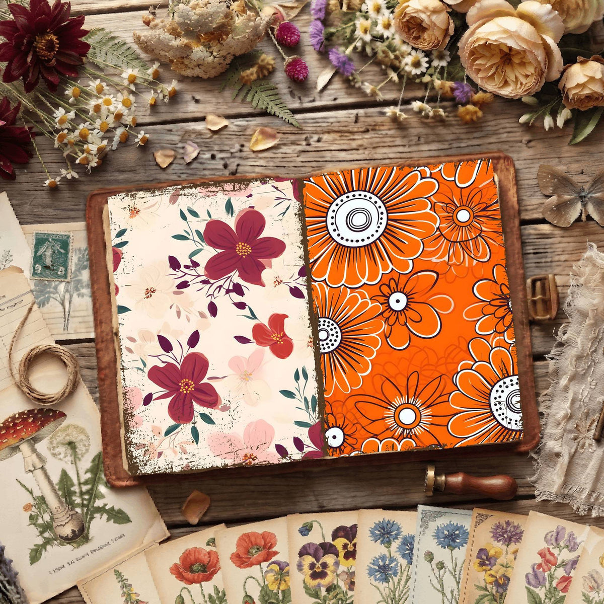 Floral Digital Papers