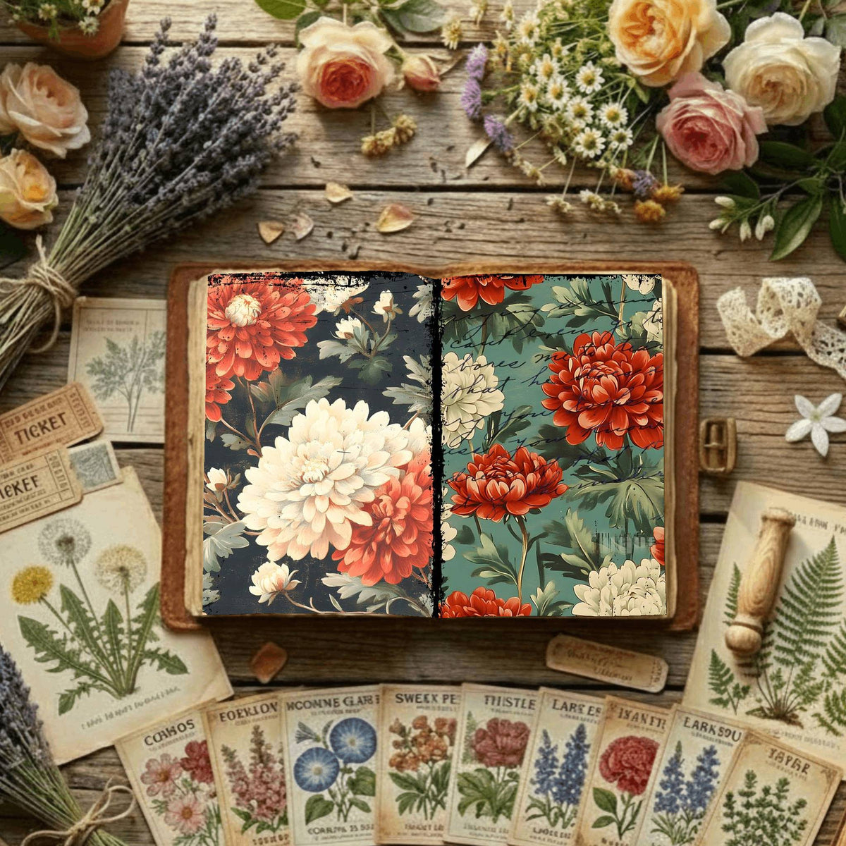 Floral Digital Papers