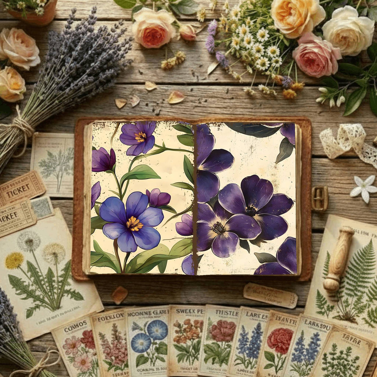 Floral Digital Papers