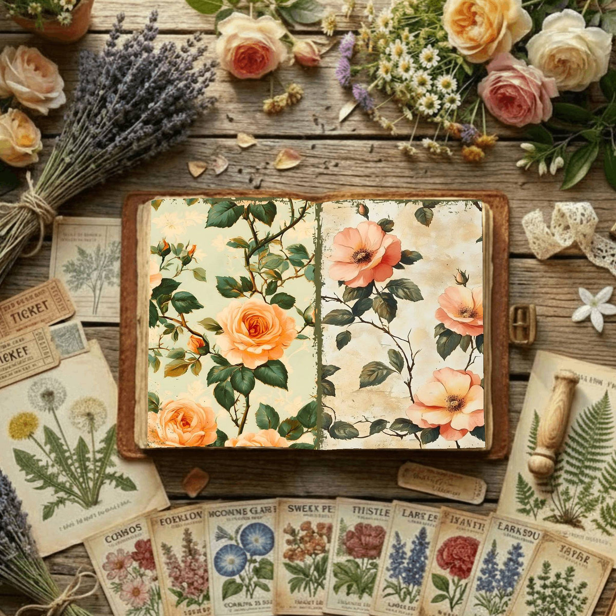 Floral Digital Papers
