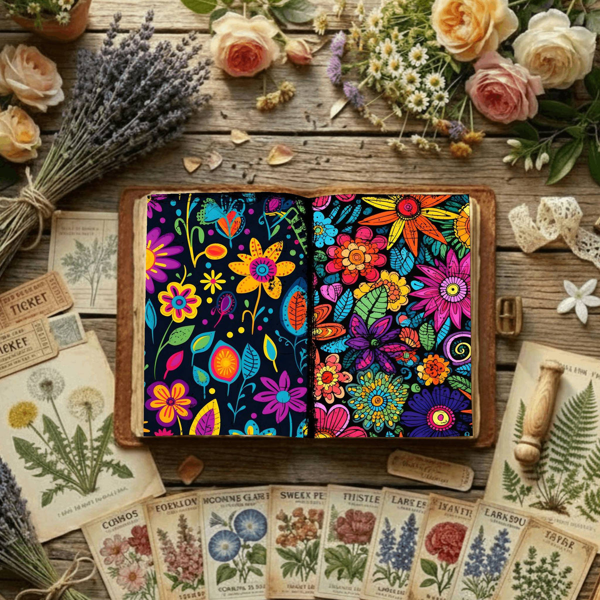 Floral Digital Papers